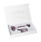 Amethyst Roller And Gua Sha Set 634908 in elegant packaging for skin relaxation and rejuvenation.