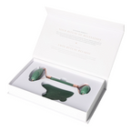 Green Aenturine Roller And Gua Sha Set 634915 in elegant packaging