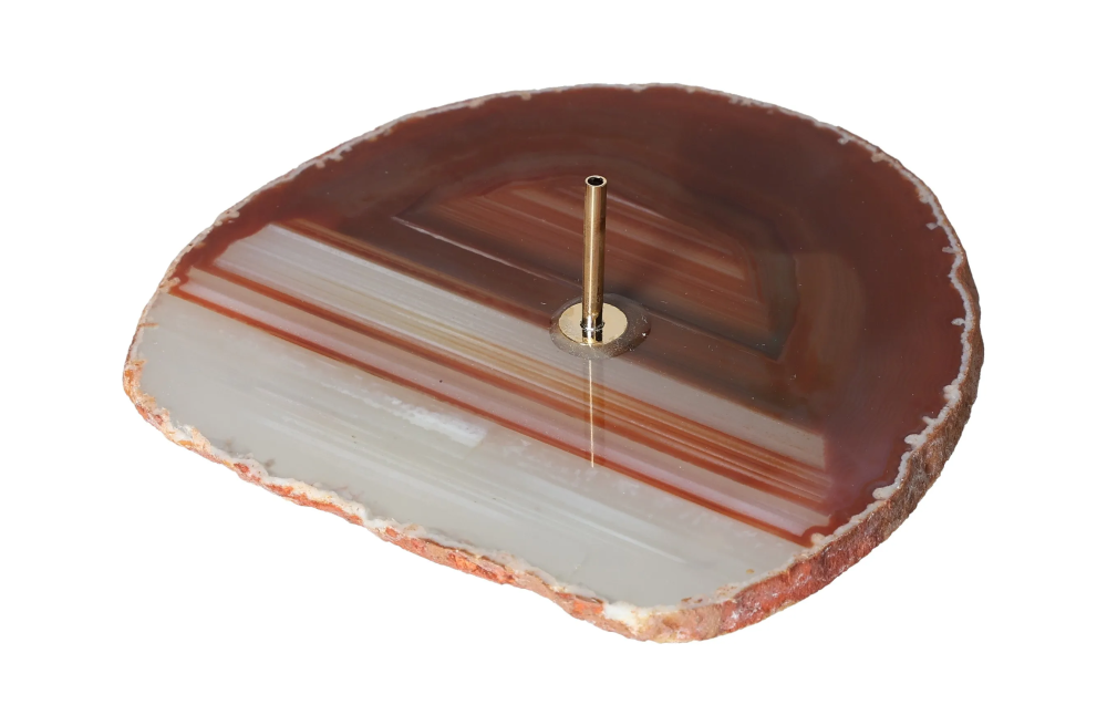 Polished Agate Slice Incense Holder 634946 providing balance and calm with natural stone design.