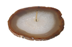 Polished Agate Slice Incense Holder 634946, balancing energy with elegant design, calming nerves and providing grounding security.