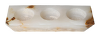 Stylish Onix Candle Holder 3 Holes 635073 with elegant design and three candle slots.