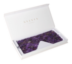 Amethyst Eye Mask 635400 in white packaging, showcasing a luxurious purple crystal eye mask for reducing puffiness and promoting tranquility.