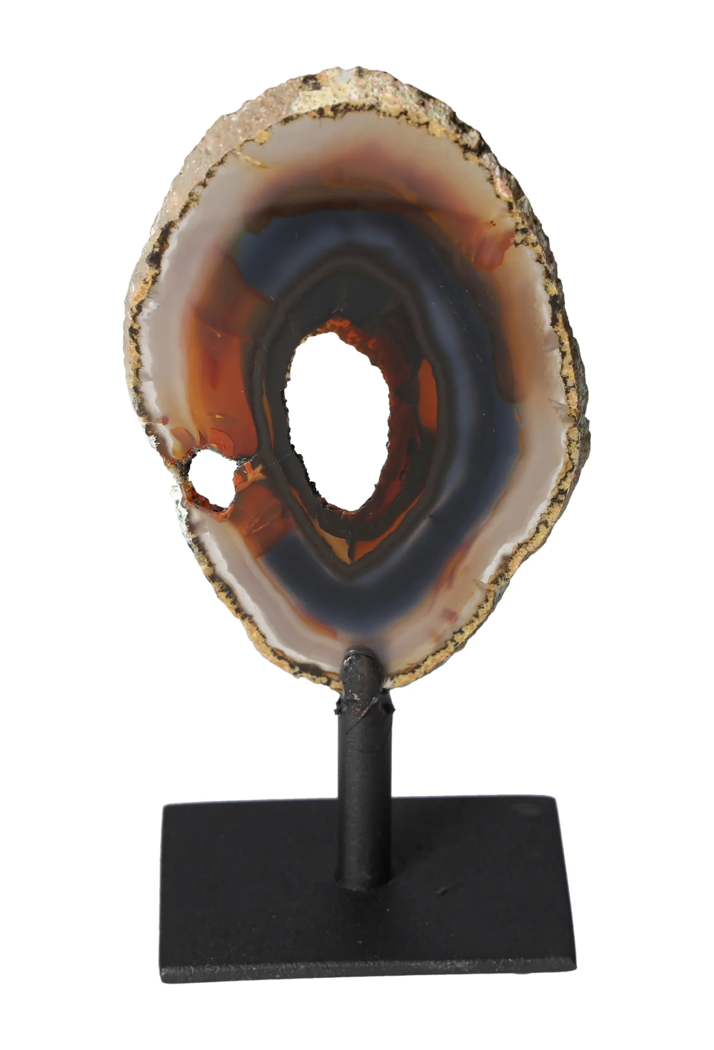 Thin Agate Slice Iron Base 635592 providing balance and calmness