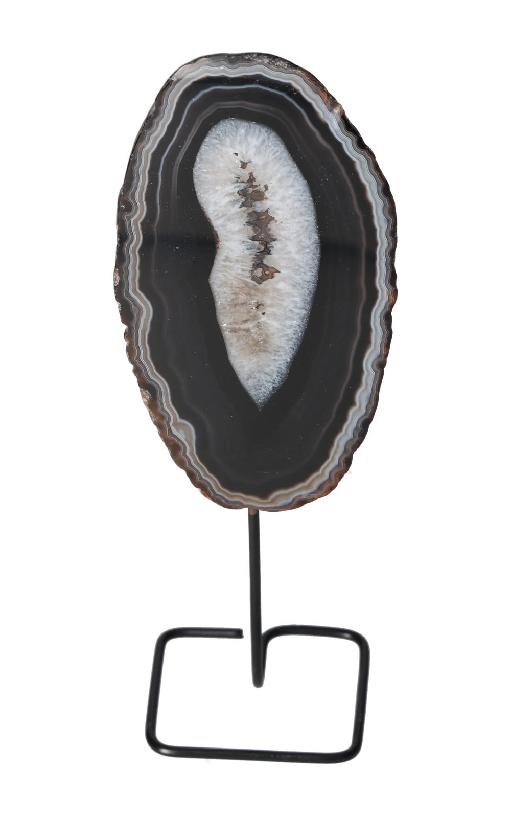 Thin Agate Slice Iron Base 635660 providing balance and calming energy