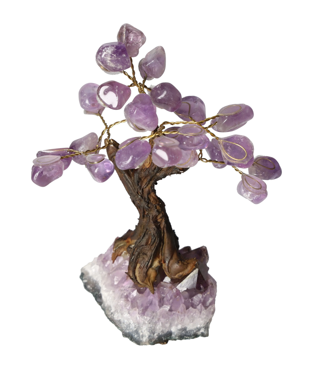 Amethyst Tree 13 cm 636032 with purple crystals, enhances concentration and emotional stability, reduces stress, boosts energy.