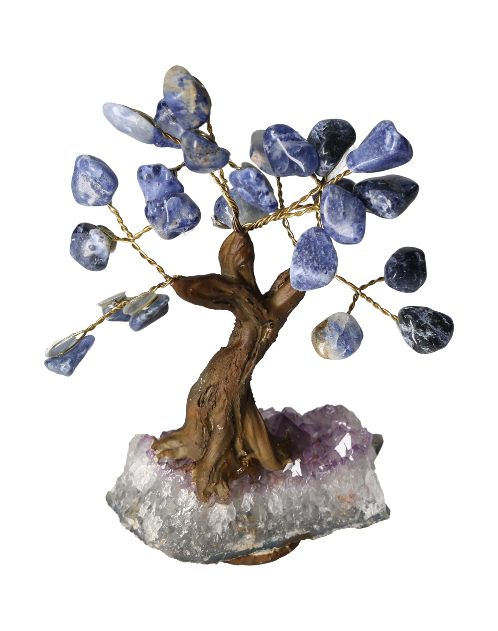 Sodalite Tree 13 cm 636049 enhances creativity and focus, featuring polished sodalite stones on a decorative base.