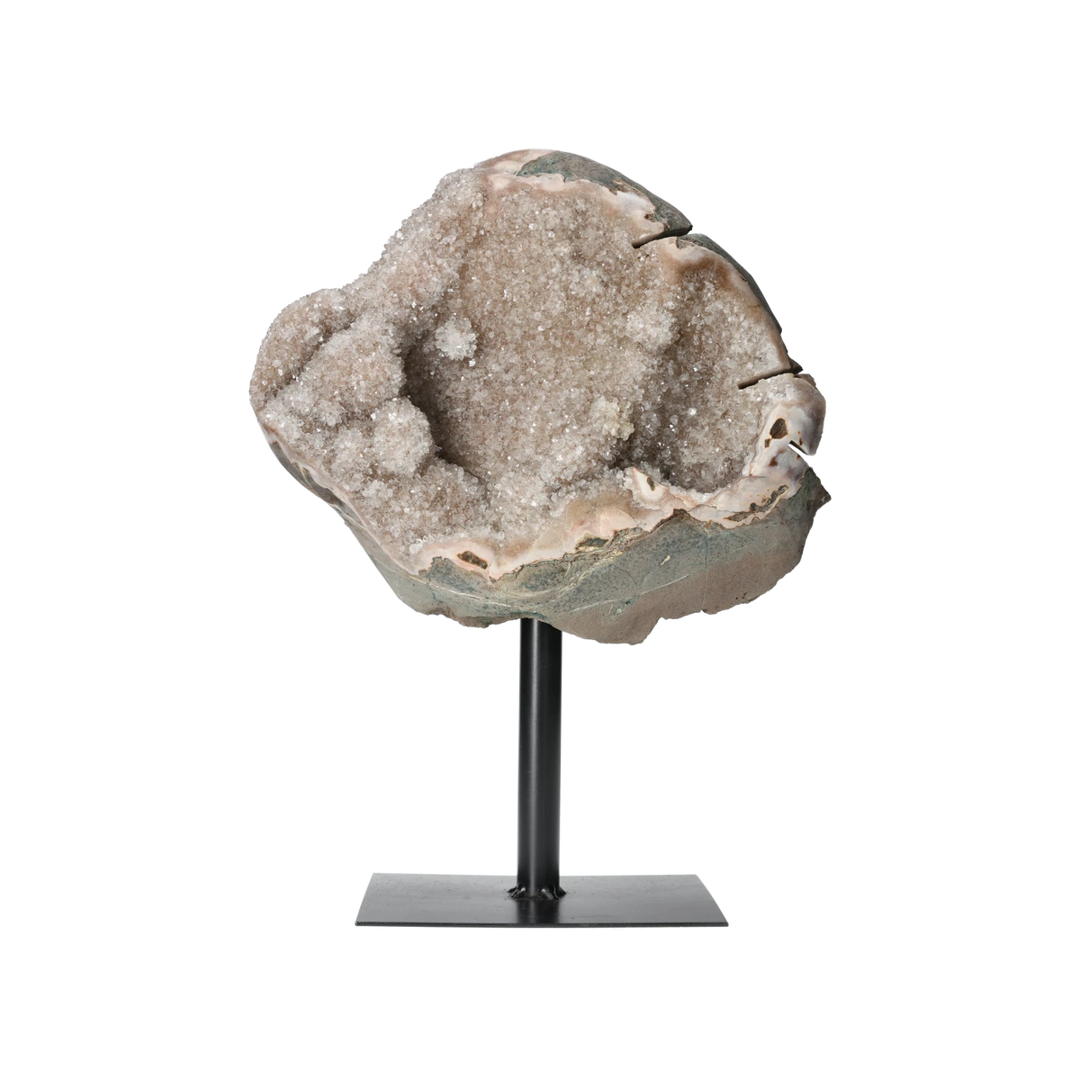 Semi polished Quartz on Metal Base