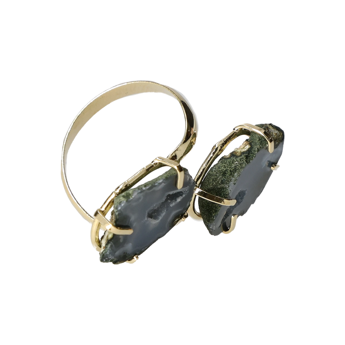 Agate Geode Ring Gold 40000181