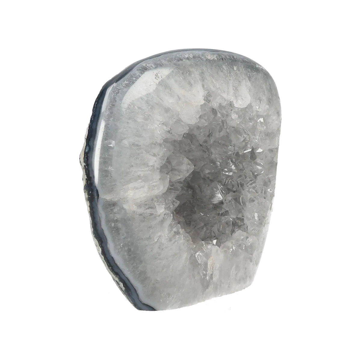 Semi polished Agate with Quartz 10000378