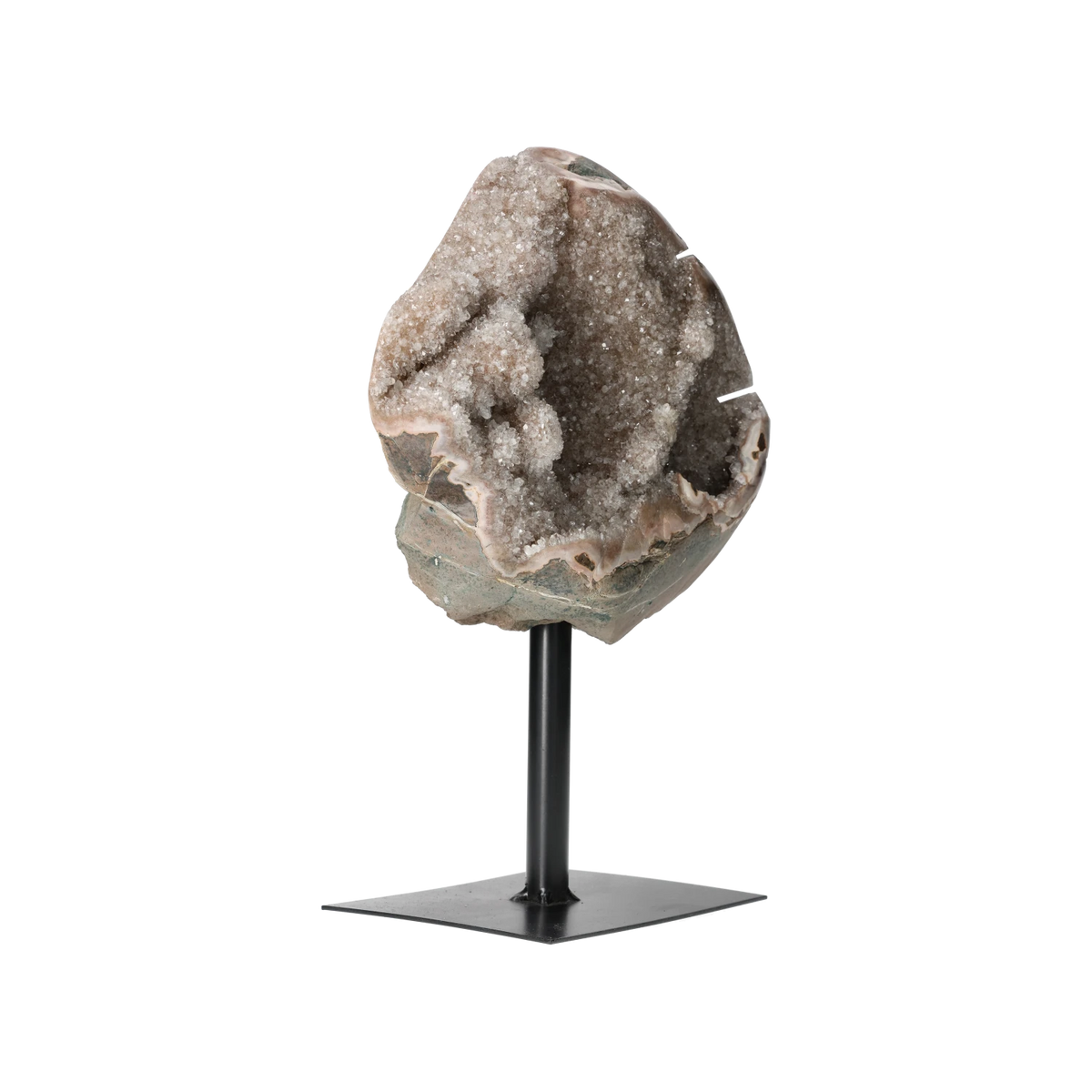 Semi polished Quartz on Metal Base