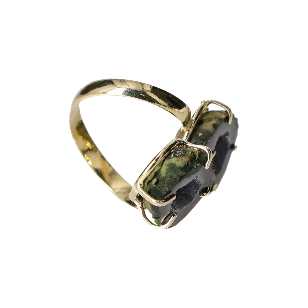 Agate Geode Ring Gold 40000177