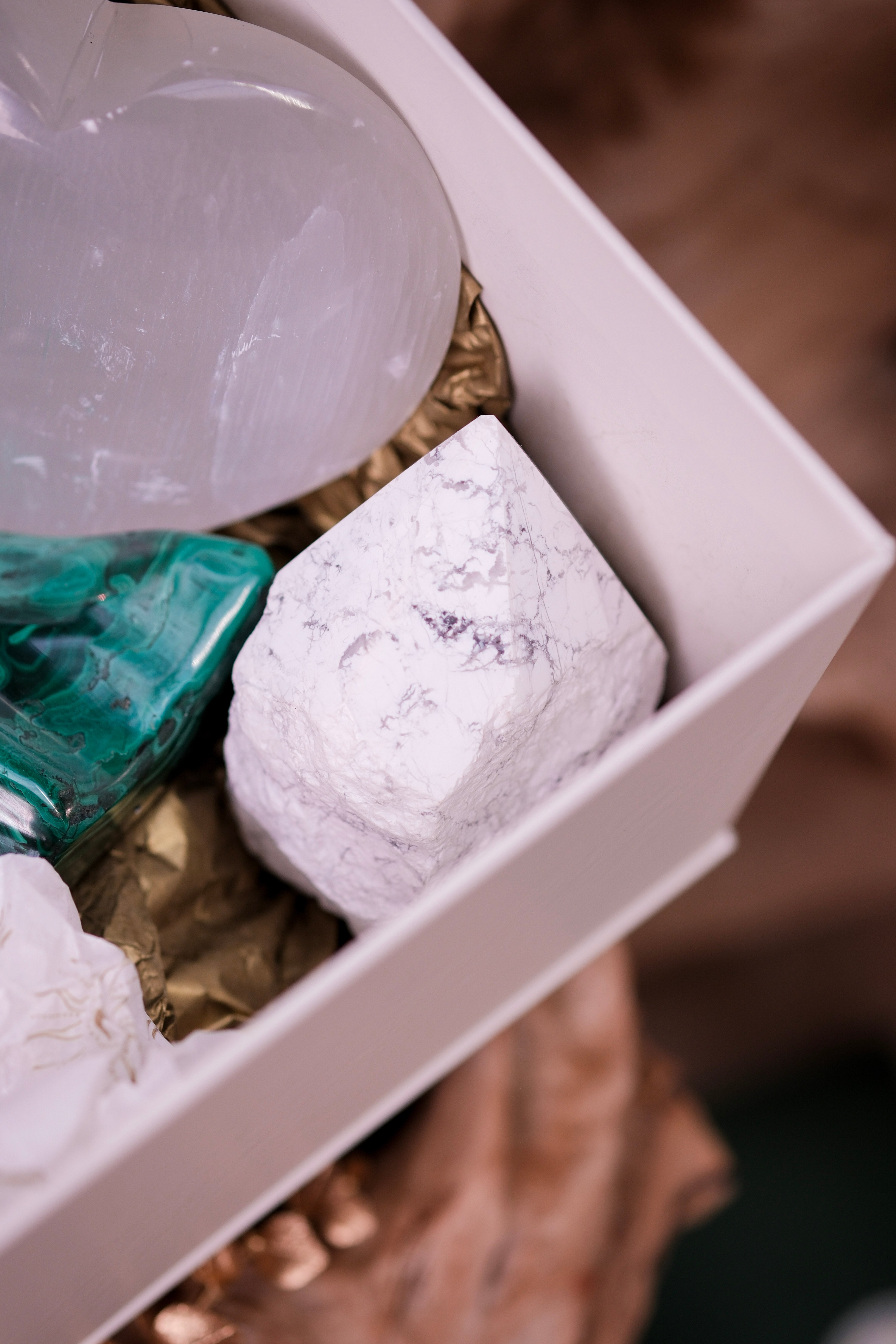 Deluxe Christmas gift box with crystals and sage for growth and renewal