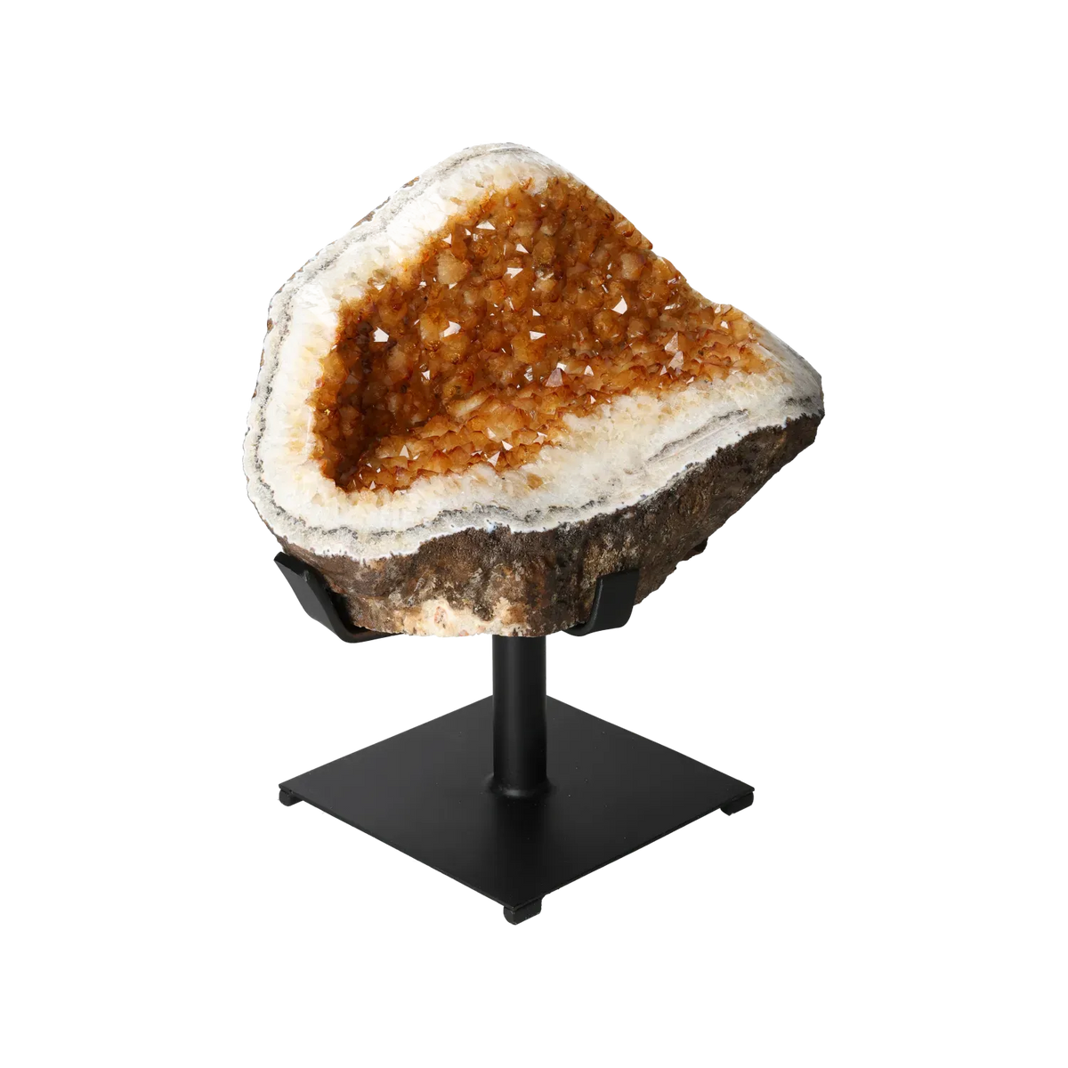 Worked Citine On Metal Base
