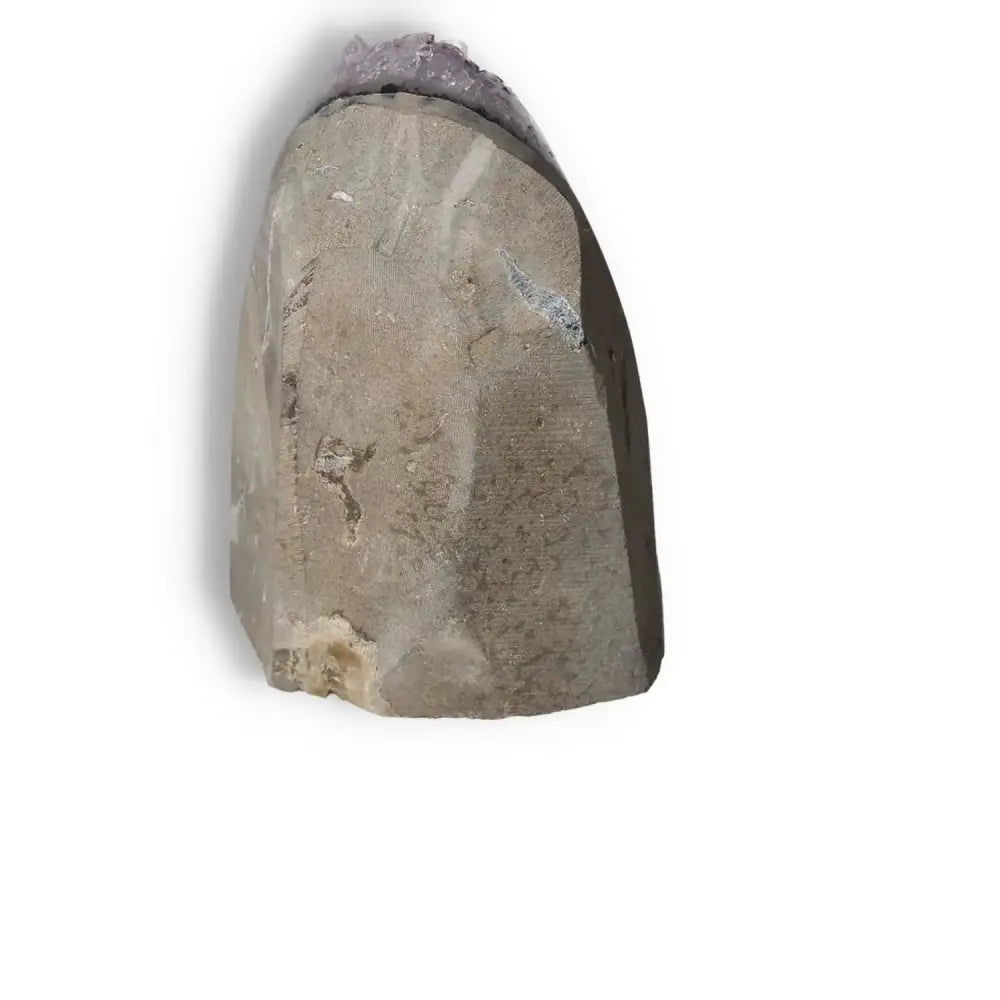 Base of Amethyst Geode with subtle purple hues, crafted by Sylvia Crystals for luxury and spiritual harmony.