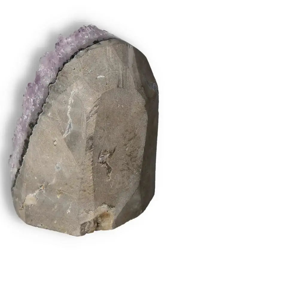 Amethyst Cut Base Geode by Sylvia Crystals showcasing stunning purple hues and exquisite craftsmanship.