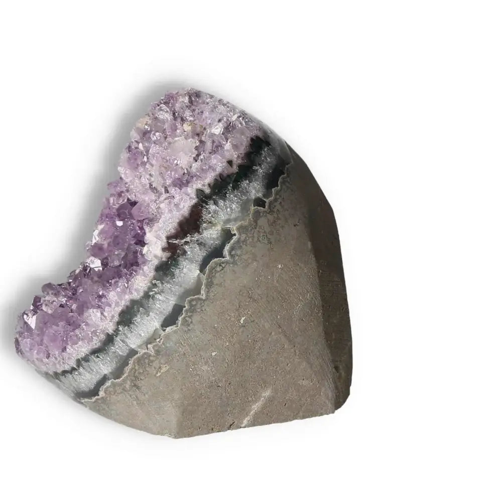 Alt Tag: Amethyst Druze crystal by Sylvia Crystals showcasing luxury and spirituality, exemplifying balance and harmony with premium quality.
