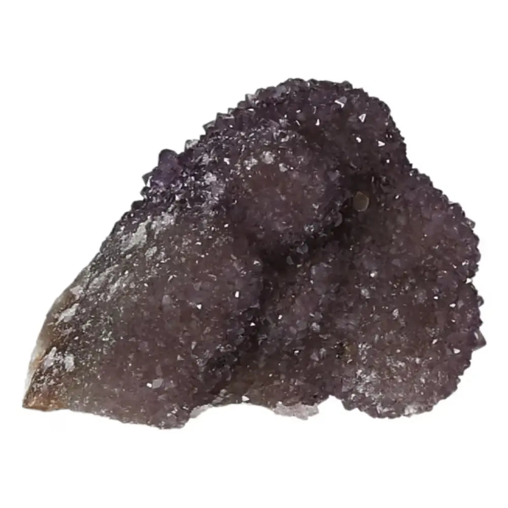 Amethyst Druze from Sylvia Crystals, a luxurious purple gem for stress relief and energy boost, enhancing concentration and stability.