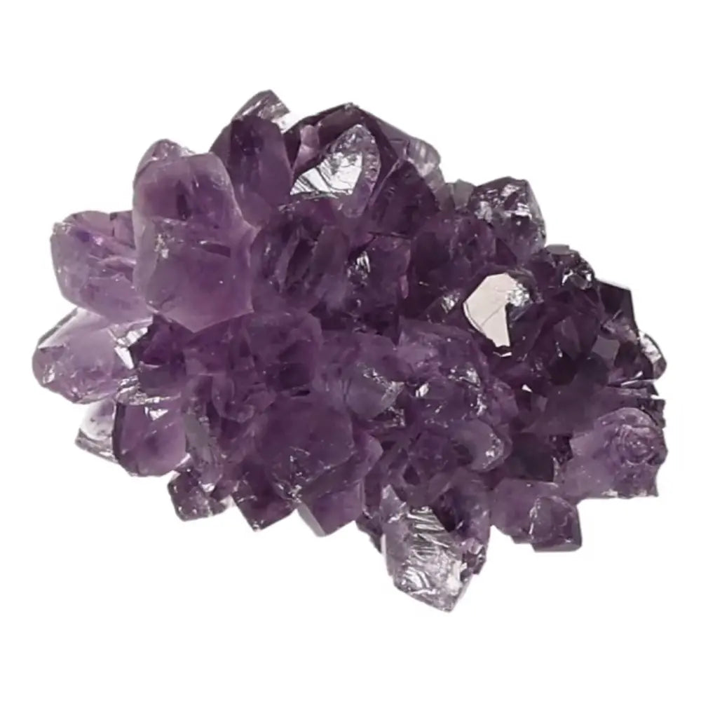 Amethyst Druze crystal cluster from Sylvia Crystals, known for reducing stress and enhancing concentration.