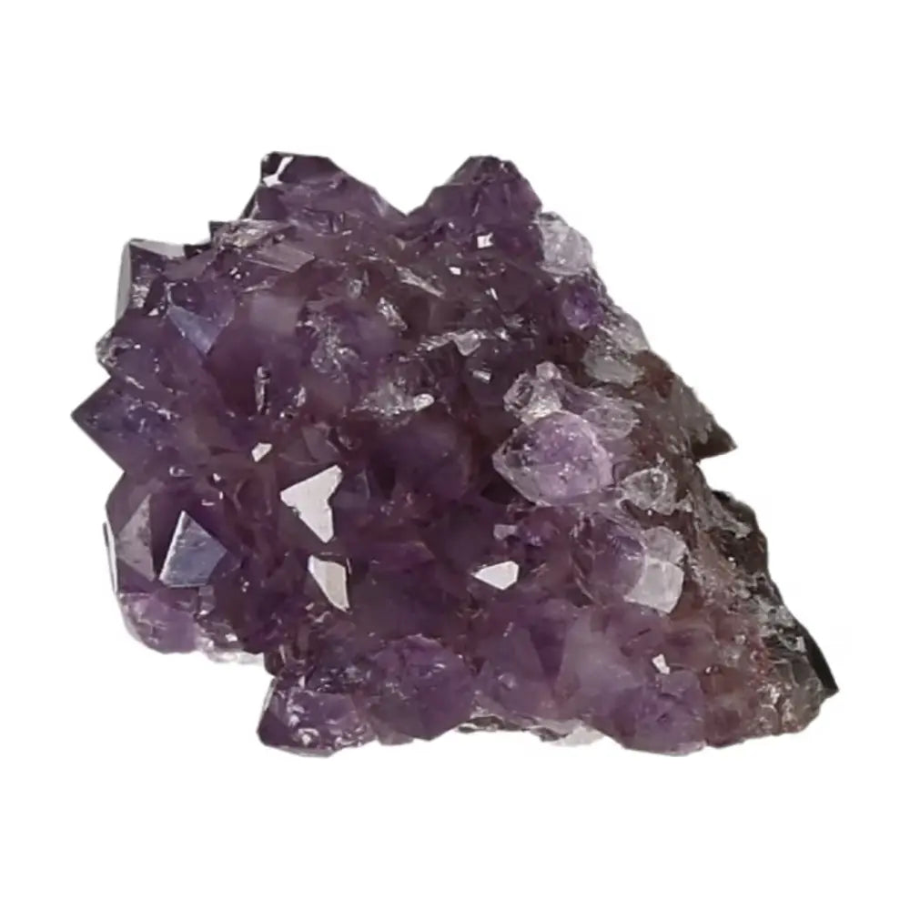 Amethyst Druze crystal by Sylvia Crystals, showcasing deep purple hues and sparkling facets, enhancing spiritual and emotional wellbeing.