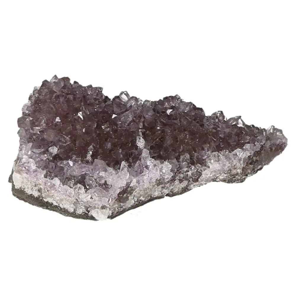 Amethyst Druze crystal by Sylvia Crystals, showcasing vibrant hues and natural luster, known for its calming and stress-reducing properties.