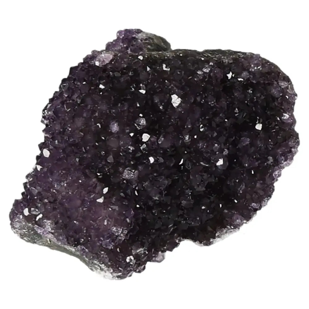 Amethyst Druze from Sylvia Crystals, known for deep purple hues and spiritual energy, enhancing luxury and serenity in any space.