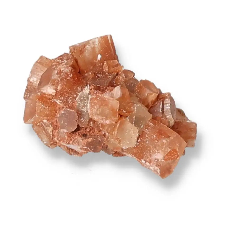 Raw aragonite cluster showcasing its crystal structure, linked to different chakras and zodiac signs for energetic benefits.