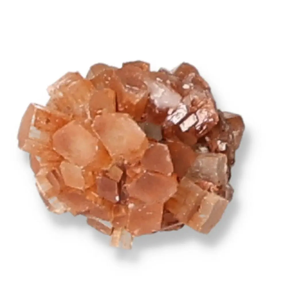 Aragonite crystal cluster showcasing unique quartz colors and elemental properties for chakra and zodiac energy support.