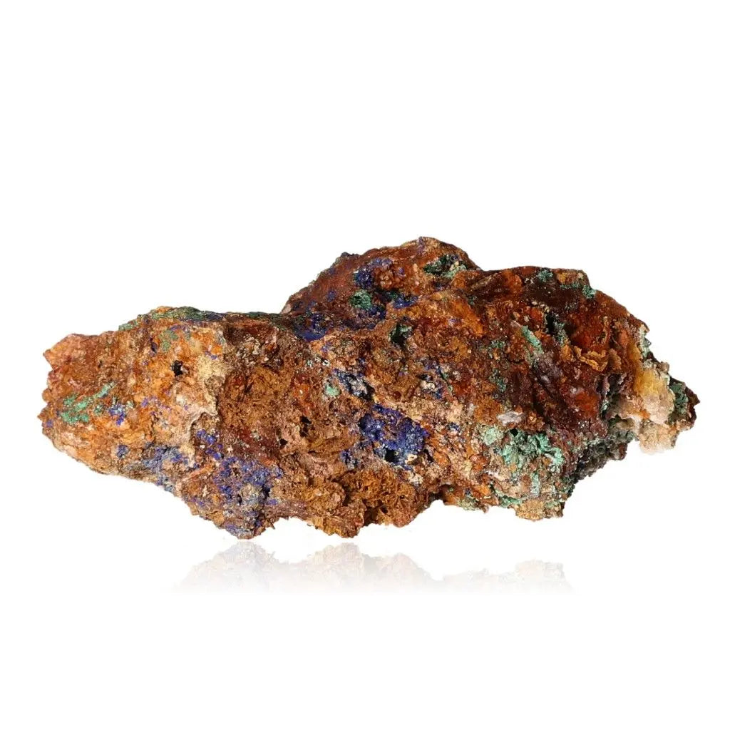 Azurite mineral showcasing its deep blue hues and intricate patterns, ideal for collectors and spiritual seekers.