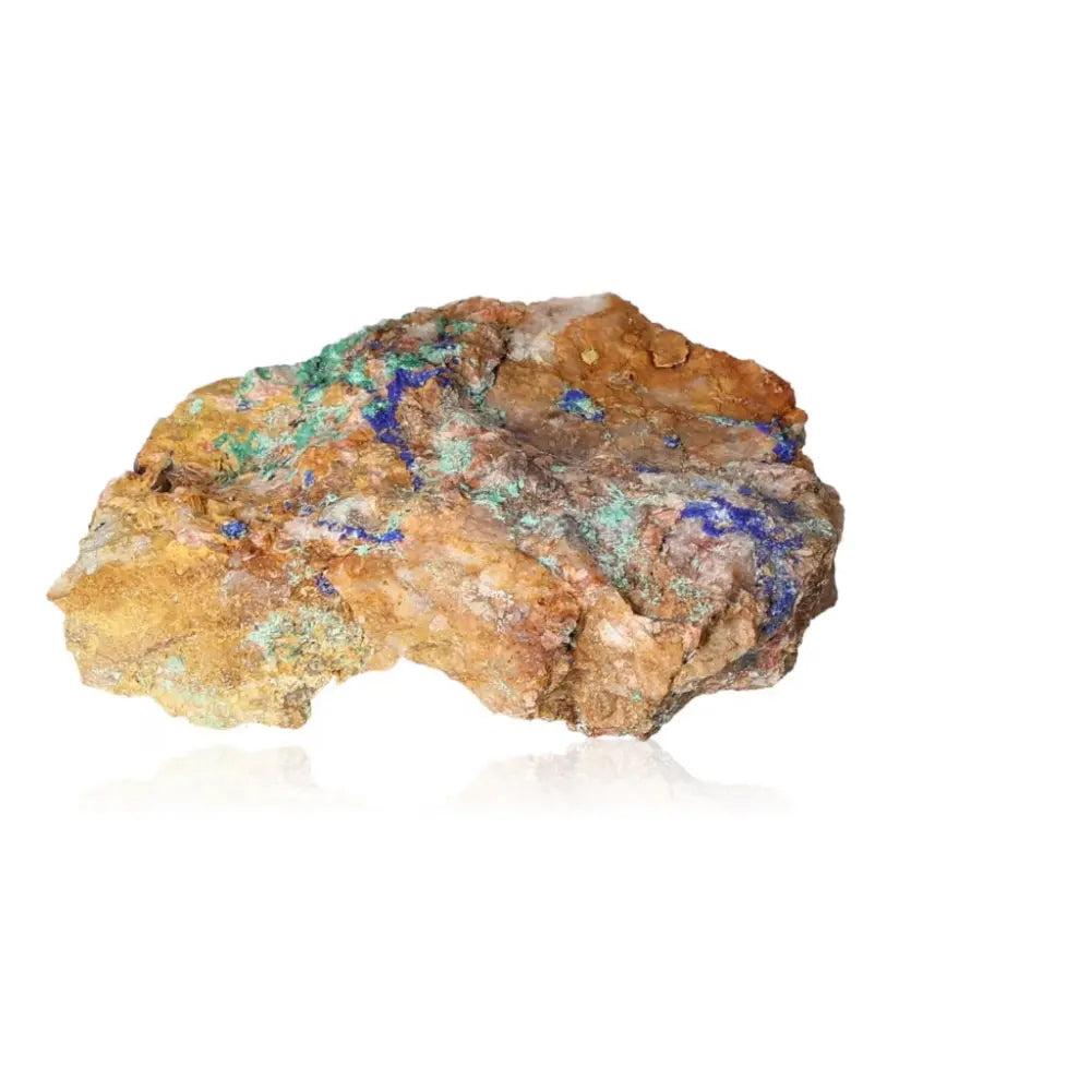 Azurite with Malachite gemstone showcasing vibrant blue and green hues, known for enhancing intuition and spiritual insight.