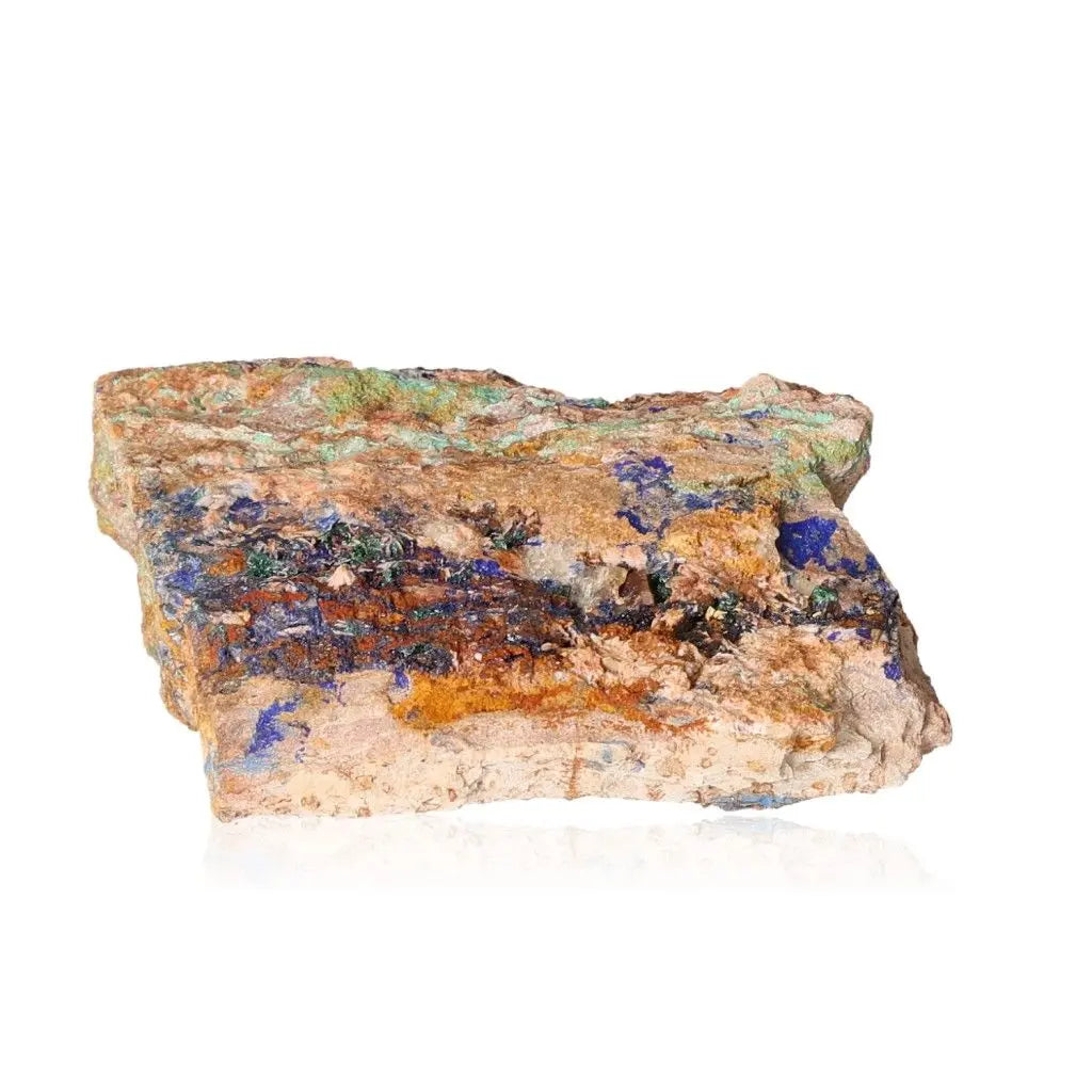 Raw Azurite with Malachite gemstone featuring vibrant blue and green hues, perfect for collectors and gem enthusiasts.