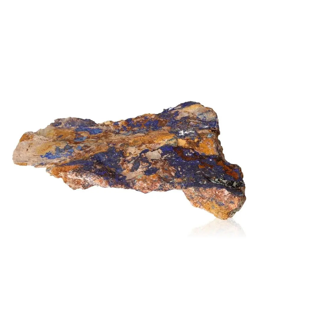 Azurite with Malachite gemstone showcasing deep blue and green hues with rich copper composition.