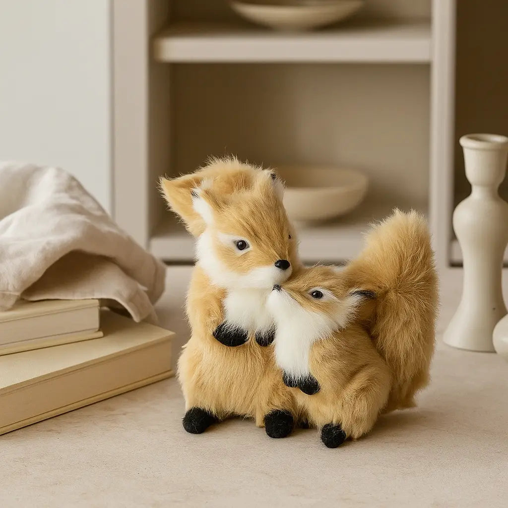 Beige Decorative Squirrel Figurine – Gentle Elegance and Natural Whimsy Sylvia Crystals Sp. z o.o.