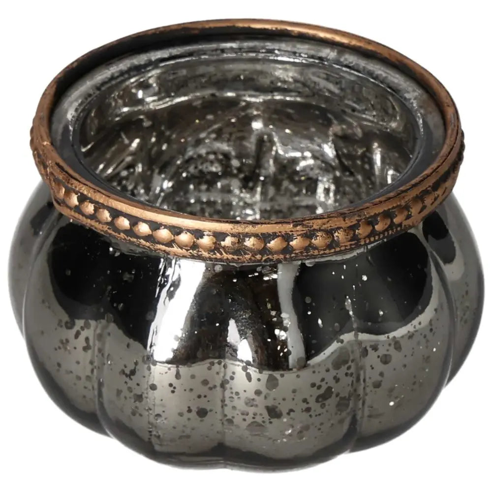 Exquisite black glass lantern with sleek finish and embossed golden rim, exemplifying Sylvia Crystals' modern design and spiritual essence.