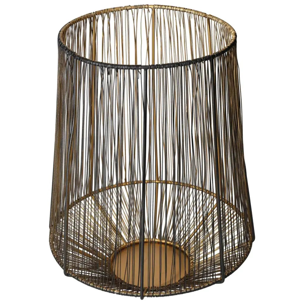 Black and Gold Metal Lantern from Sylvia Crystals, offering a luxurious touch to home decor with elegant craftsmanship.