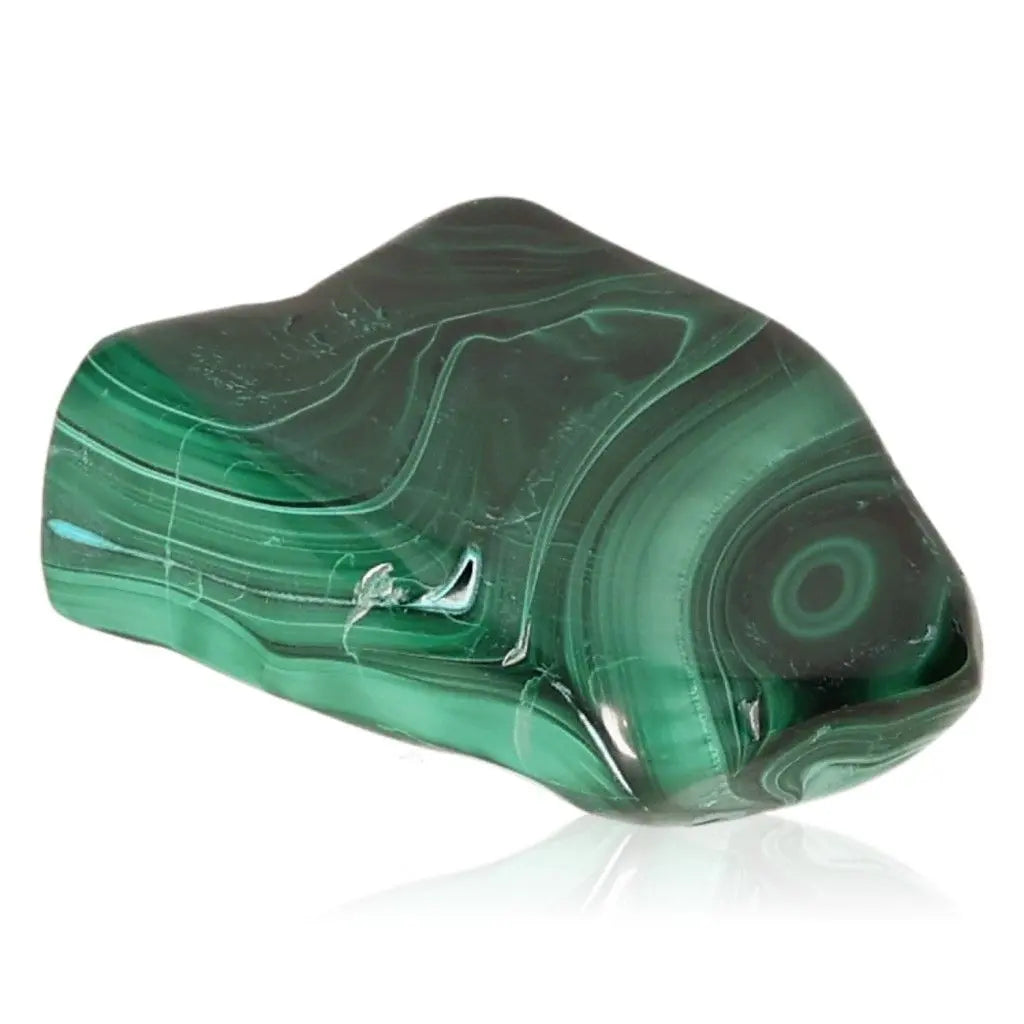 Polished Blue Chrysocolla with Malachite gemstone displaying vibrant green and blue hues, ideal for collectors and spiritual healing.