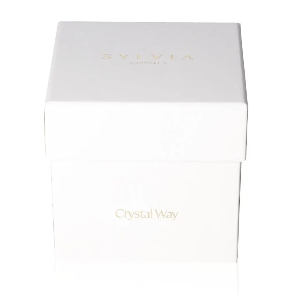 Square white box 130x130x130 mm with minimal branding, ideal for packaging and storage.