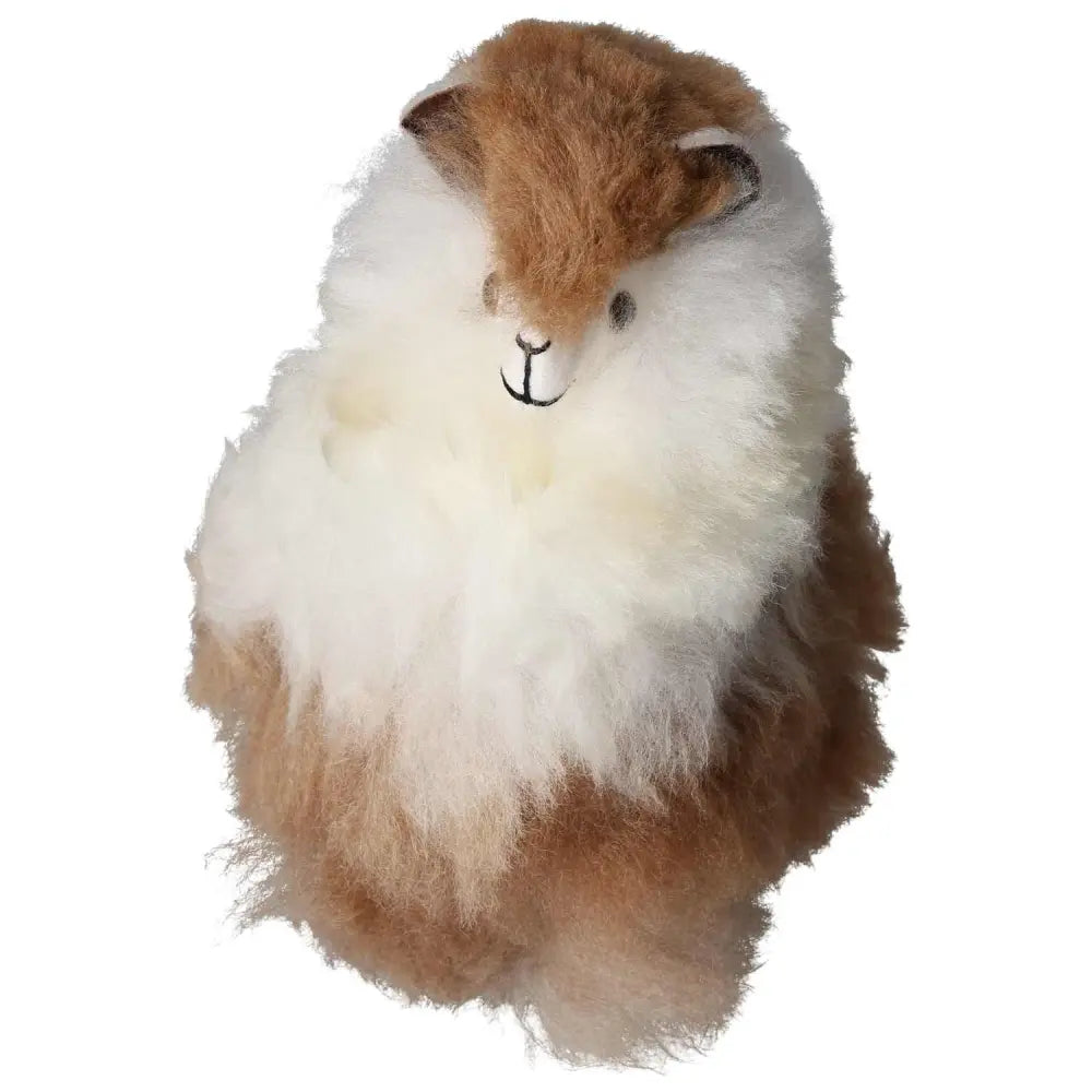 Charming brown alpaca plush toy made from 100% natural alpaca hair, handcrafted in Peru; soft and ethically sourced from the Andes.
