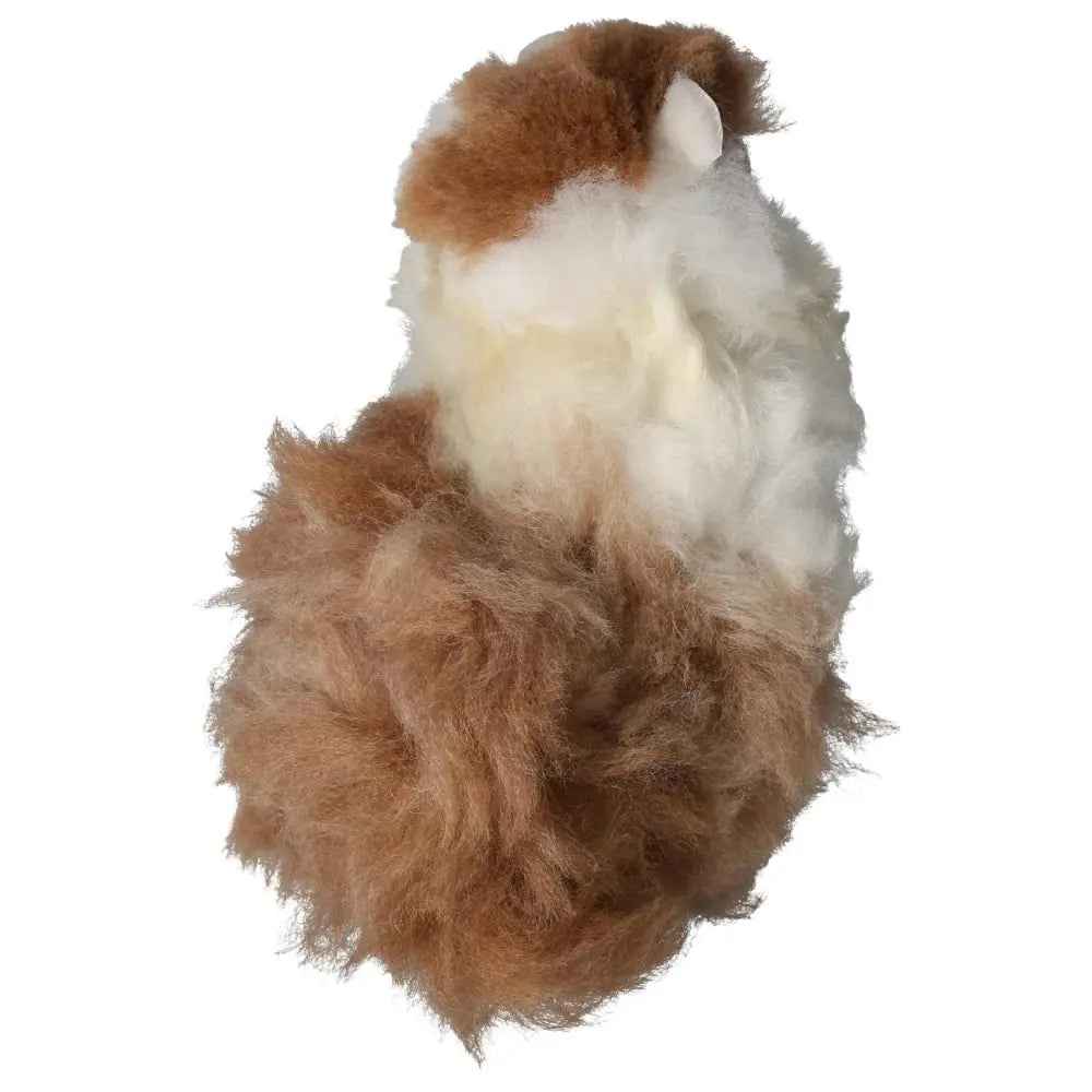 Brown Alpaca Plush Toy made from authentic Peruvian alpaca hair, showcasing its natural soft texture and earthy colors.