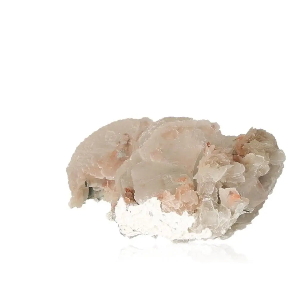 Premium Calcite crystal from Sylvia Crystals on white background, showcasing its elegance and spiritual empowerment potential.