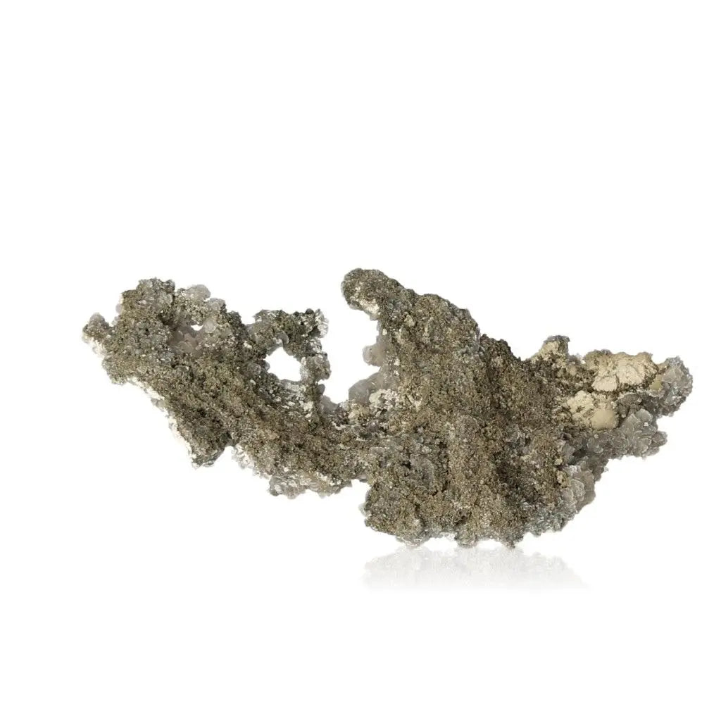 Raw Calcite crystal from Sylvia Crystals, highlighting its natural formation and spiritual properties for heart and crown activation.