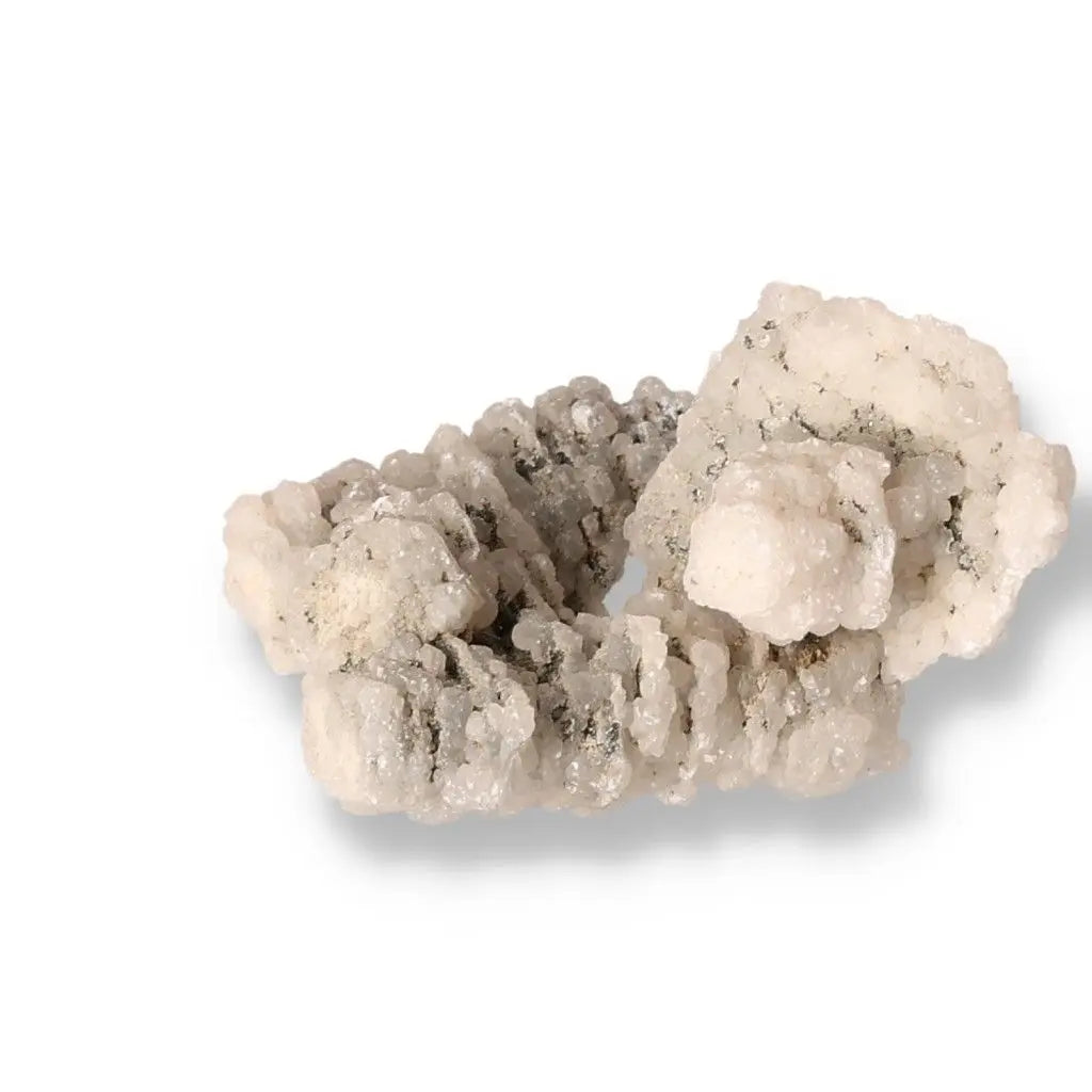 Calcite mineral specimen displaying unique crystal formations and textures, ideal for collectors and enthusiasts.