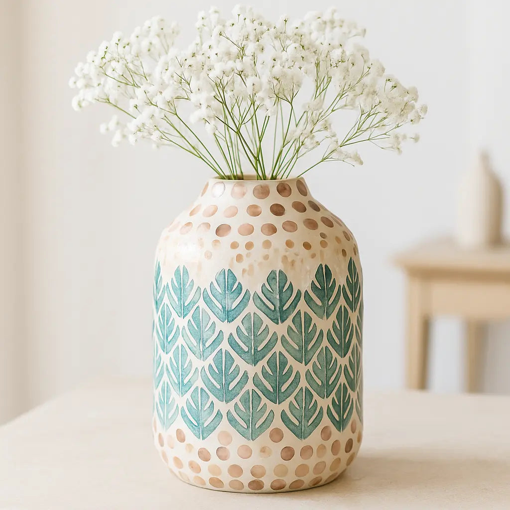 Capiz Style Vase – Luminous Elegance and Delicate Charm Sylvia Crystals Sp. z o.o.