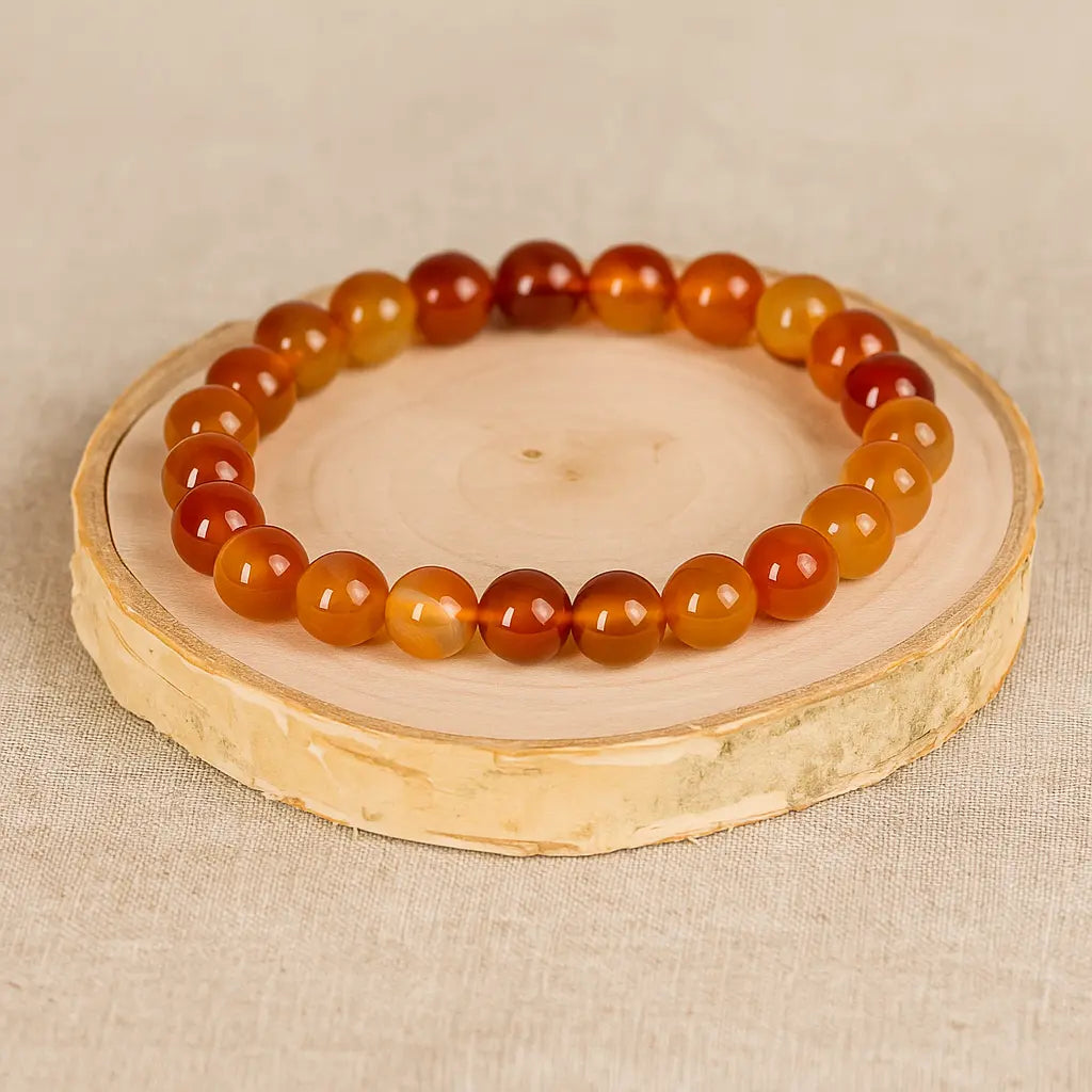 Carnelian Bracelet 8mm Sylvia Crystals Sp. z o.o.