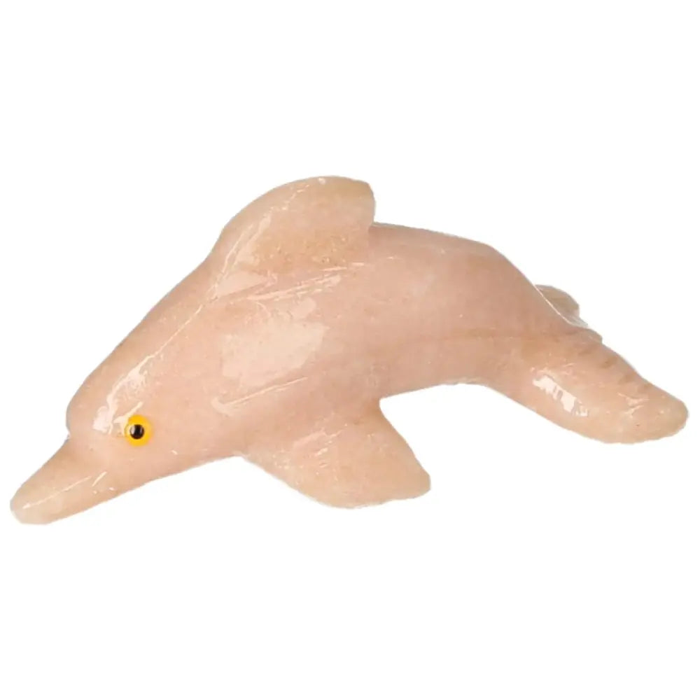 Carved Dolomite Dolphin figurine by Sylvia Crystals, enhancing decor with serenity and emotional tranquility.