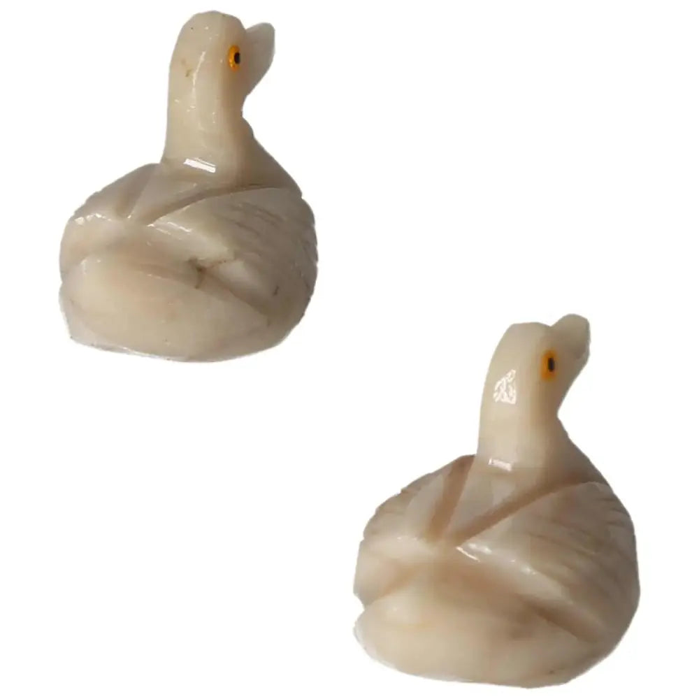 Carved Dolomite Duck by Sylvia Crystals, a premium crafted collectible offering calming and grounding properties, enhancing home decor.