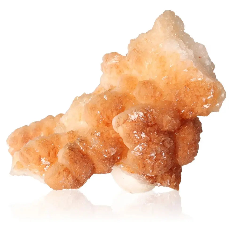 Cave Calcite Stalactite Cluster showcasing intricate mineral formations and amber hues, epitomizing nature's beauty and geological artistry.