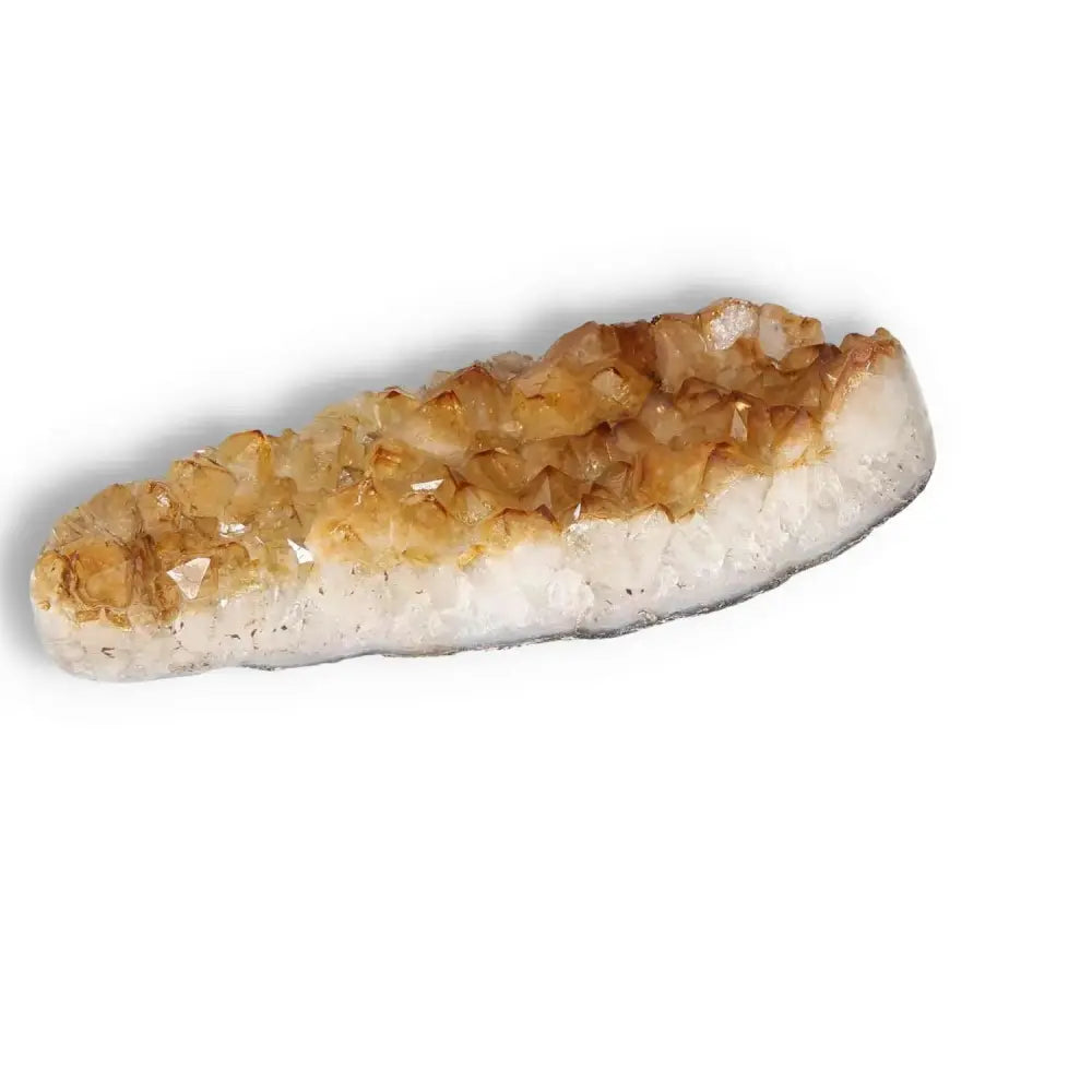 Luxury Citrine Druze crystal from Sylvia Crystals, symbolizing inspiration and spiritual enlightenment.
