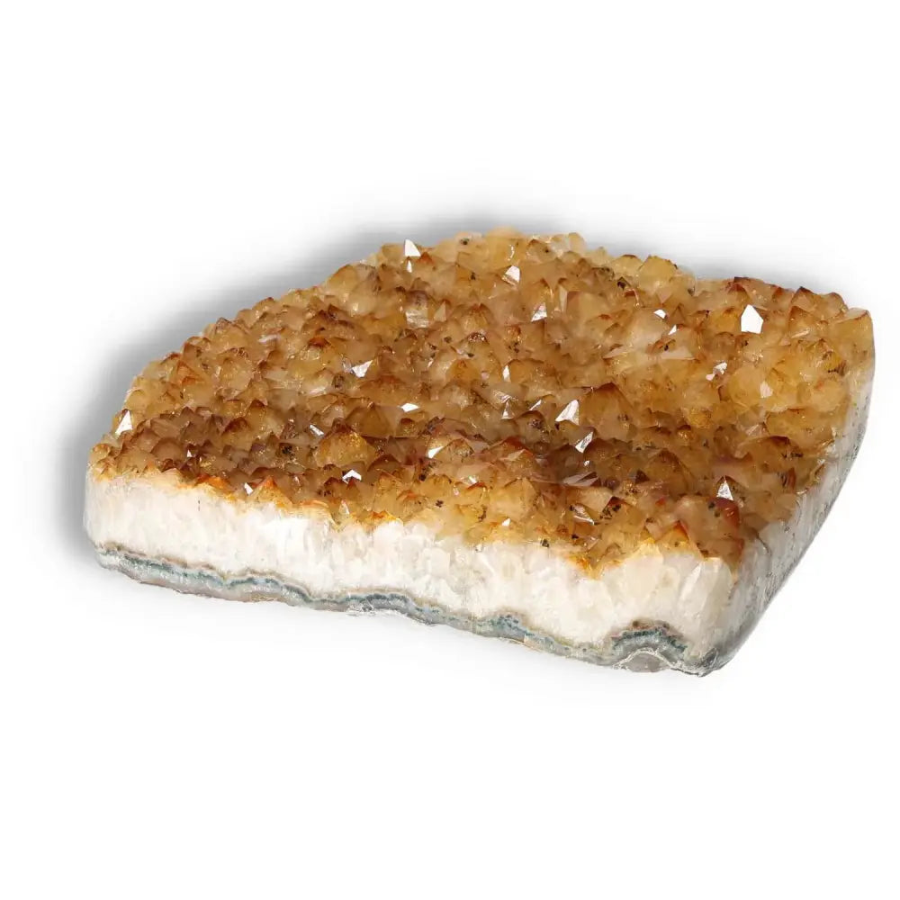 Citrine Druze crystal by Sylvia Crystals, offering vibrant positivity and luxury for conscious living.