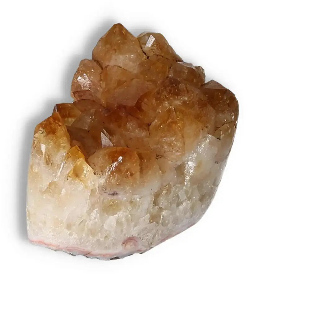Citrine Druze crystal from Sylvia Crystals, showcasing stunning golden hues and natural formation, symbolizing inspiration and transformation.