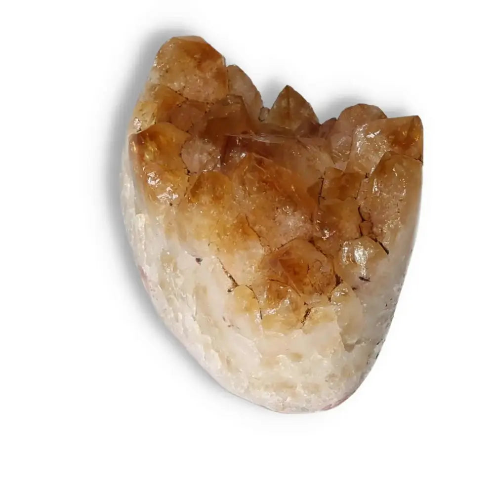 Stunning Citrine Druze crystal from Sylvia Crystals, known for its exceptional charm and transformative energy; perfect for inspiration.